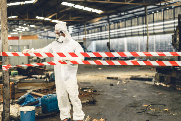 Professional Hoarding Cleanup technician working in Pawnee, TX